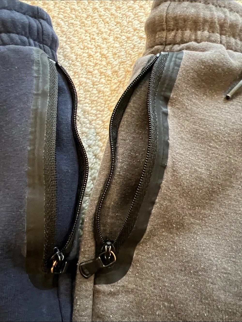 Old Navy Boys Joggers 2 Pair Bundle Size S 6-7 Navy Dark Gray Zip Pockets